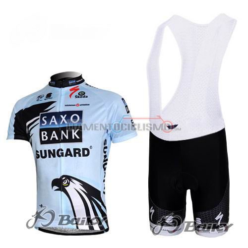 Abbigliamento Ciclismo Saxo Bank 2012 azzurro e nero