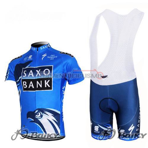 Abbigliamento Ciclismo Saxo Bank 2012 celeste