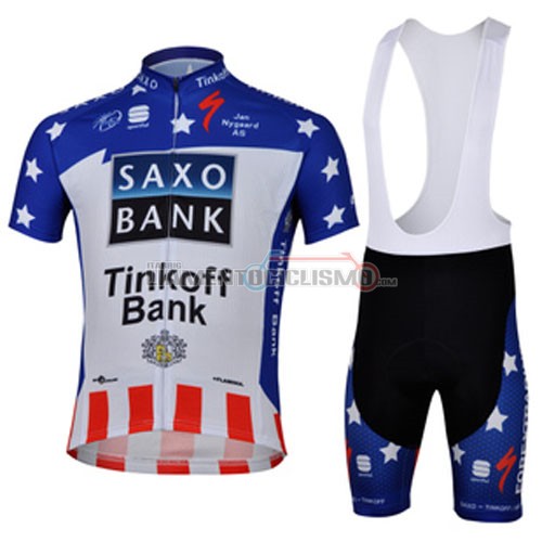 Abbigliamento Ciclismo Saxo Bank 2013 bianco e blu