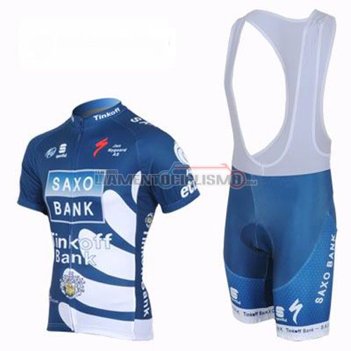 Abbigliamento Ciclismo Saxo Bank 2013 blu e bianco