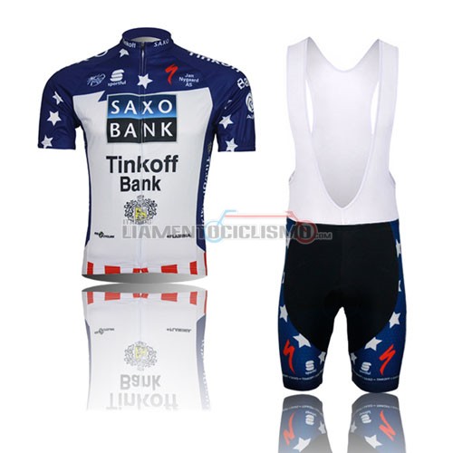 Abbigliamento Ciclismo Saxo Bank 2013 blu e rosso