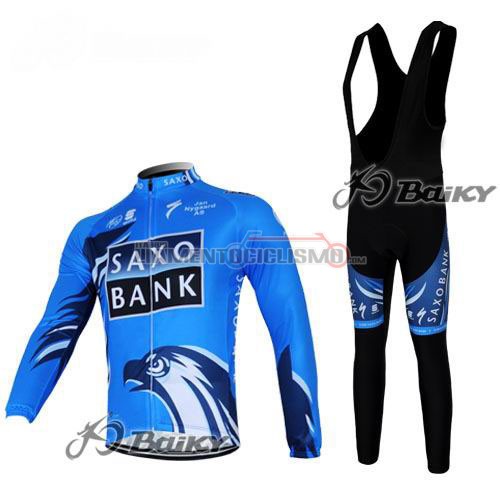 Abbigliamento Ciclismo Saxo Bank ML 2012 blu e nero