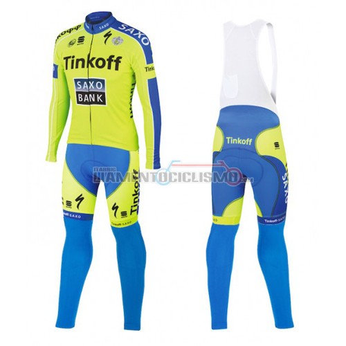 Abbigliamento Ciclismo Saxo Bank ML 2016 giallo e blu