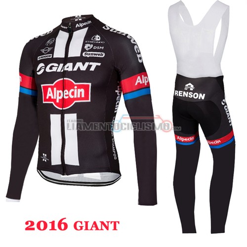 Abbigliamento Ciclismo Giant ML 2016 nero e rosso