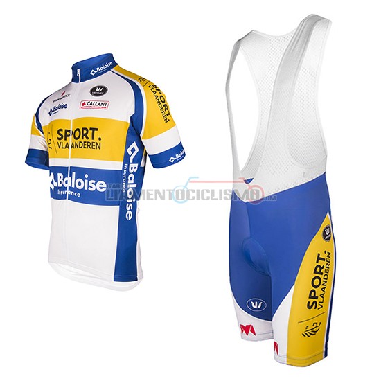 Abbigliamento Ciclismo Sport Vlaanderen Baloise 2016 bianco e giallo