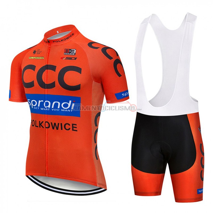 Abbigliamento Ciclismo CCC Manica Corta 2018 Arancione