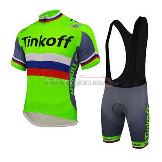 Abbigliamento Ciclismo Tinkoff 2016 verde e blu