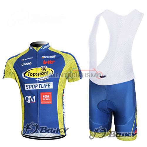 Abbigliamento Ciclismo Topsport 2012 blu e giallo