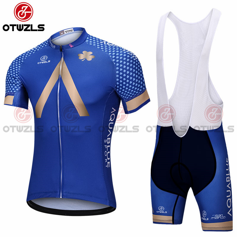 2018 Abbigliamento Aqua Manica Corta Blue Sport Manica Corta Blu