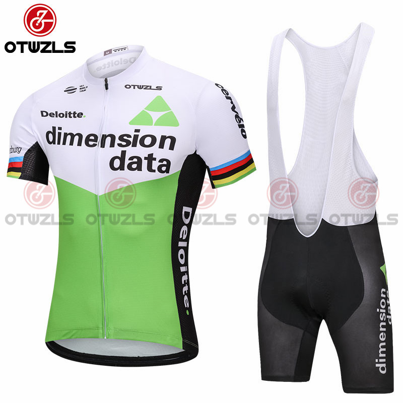 2018 Abbigliamento Dimension Data Manica Corta Verde e bianco