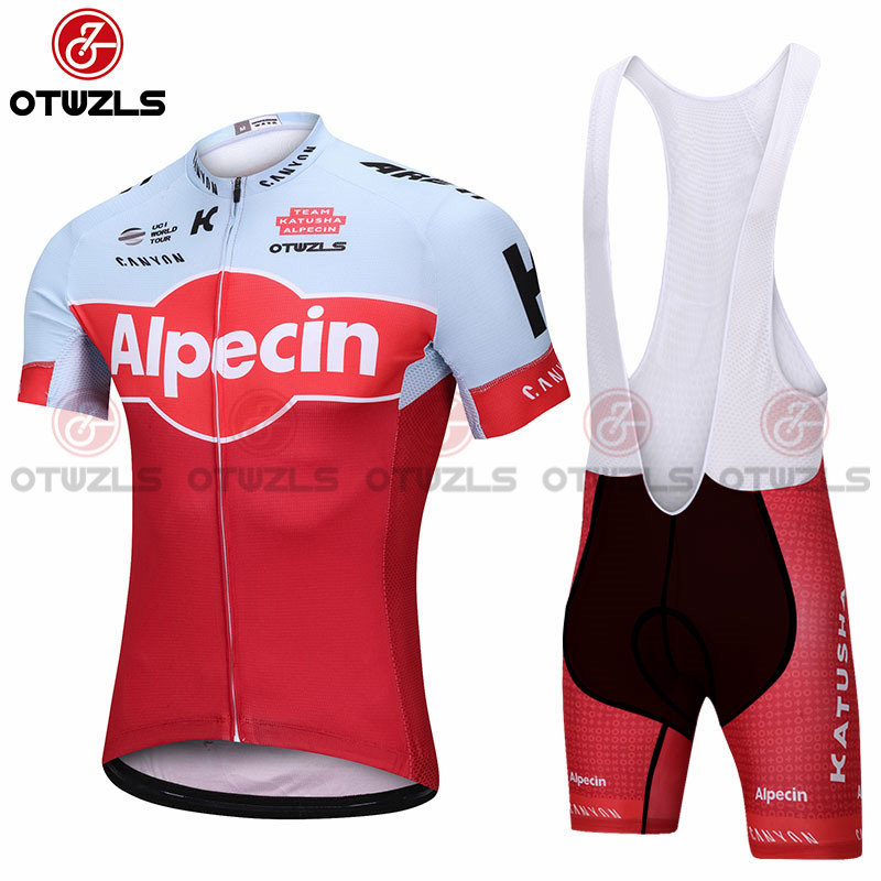 2018 Abbigliamento Katusha Alpecin Manica Corta rosa e blu