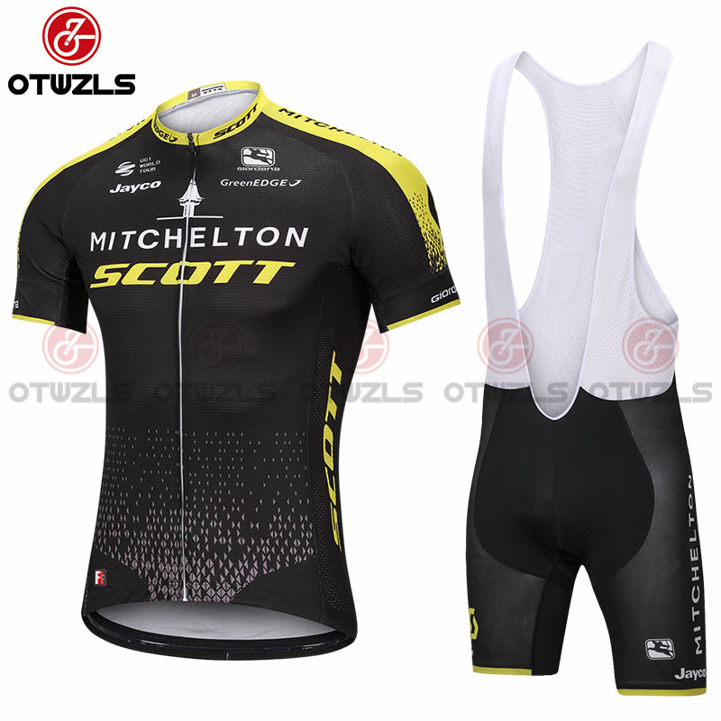 2018 Abbigliamento Cciclismo Mitchelton Scott Manica Corta nero