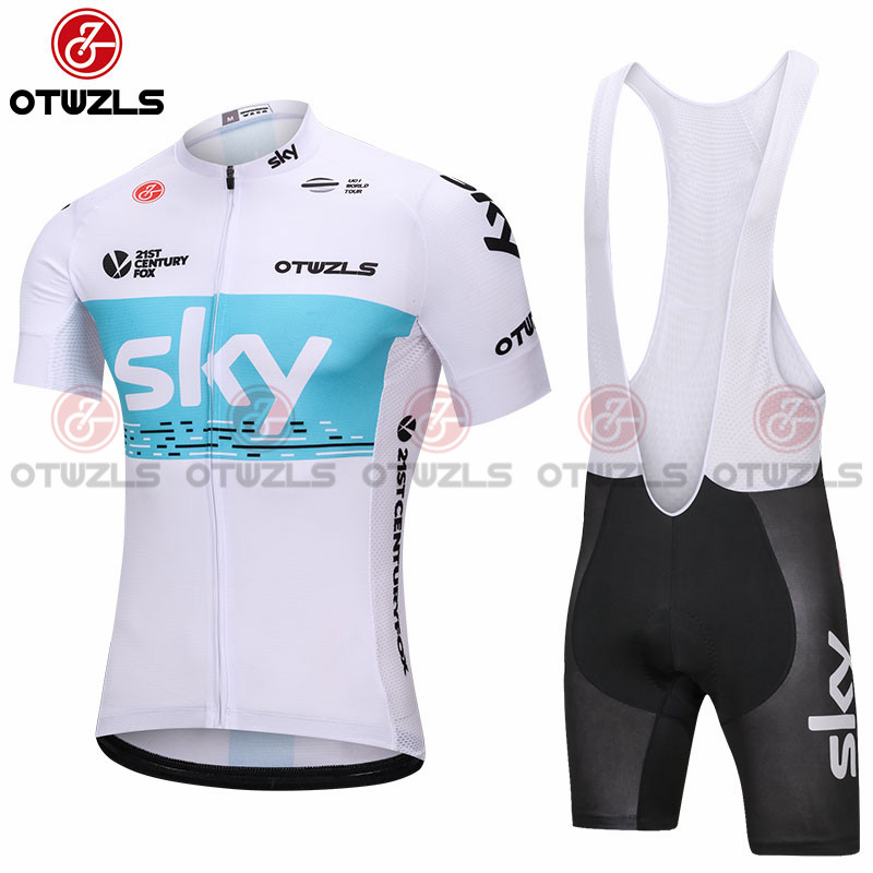 2018 Abbigliamento Sky Manica Corta bianco