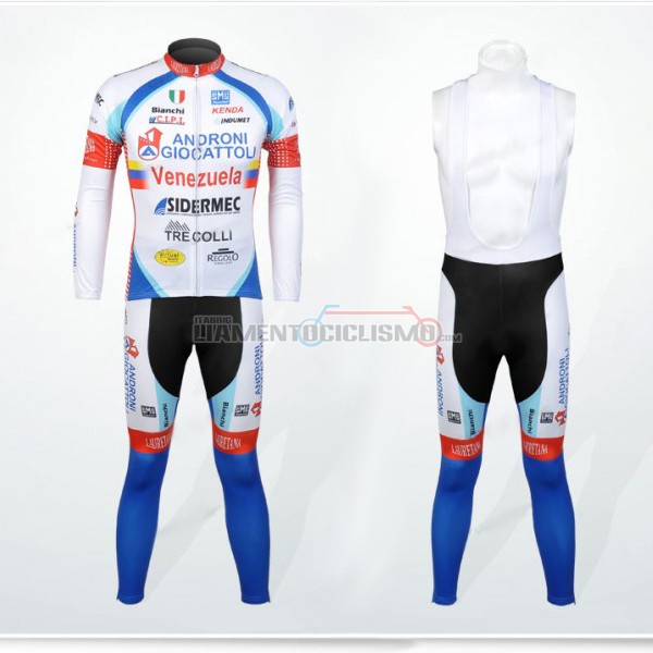 Abbigliamento Ciclismo Androni Giocattoli ML 2012 bianco