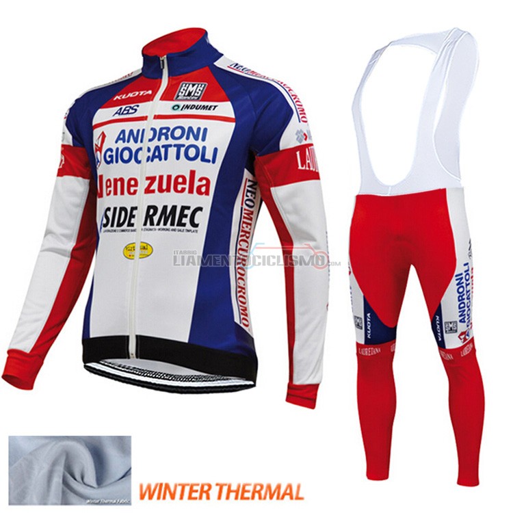 Abbigliamento Ciclismo Androni Giocattoli ML 2015 bianco e rosso