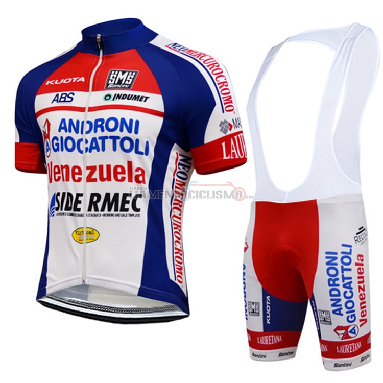 Abbigliamento Ciclismo Androni Giocattoli Manica Corta 2015 bianco e rosso