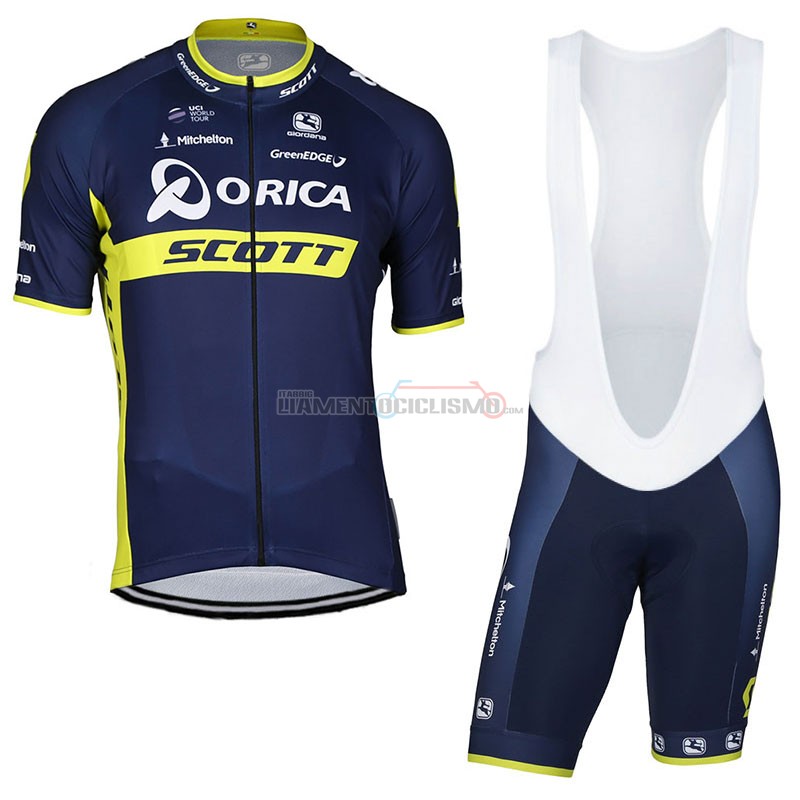 Abbigliamento Ciclismo Orica Scott Manica Corta 2017 Blu