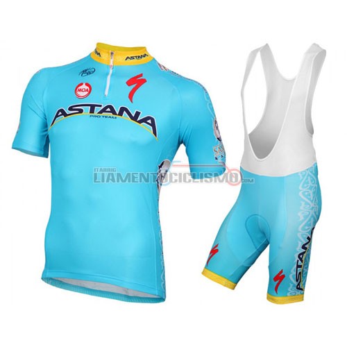 Abbigliamento Ciclismo Astana 2016 giallo e azzurro