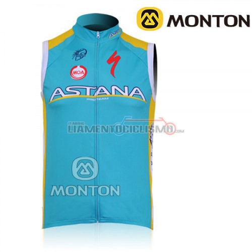 Gilet Antivento Astana 2011 verde e nero