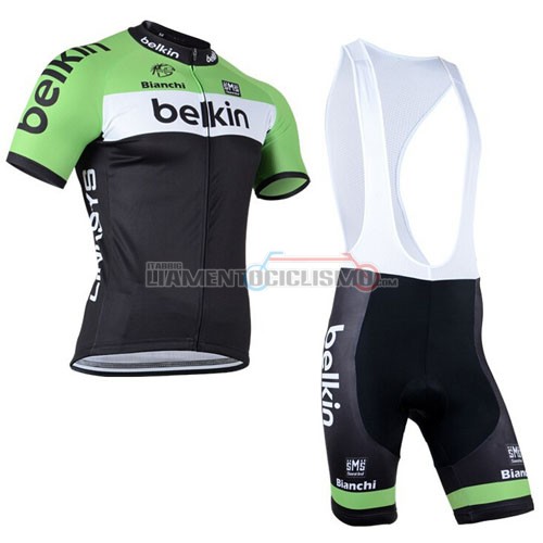 Abbigliamento Ciclismo Belkin 2014 verde e nero