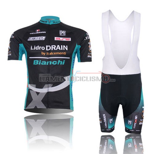 Abbigliamento Ciclismo Bianchi 2012 nero e celeste