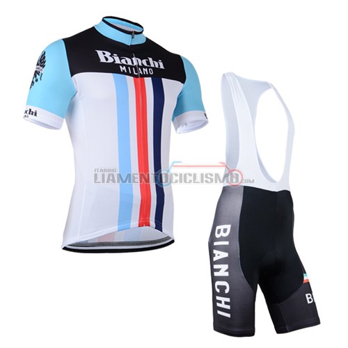 Abbigliamento Ciclismo Bianchi 2014 bianco e celeste