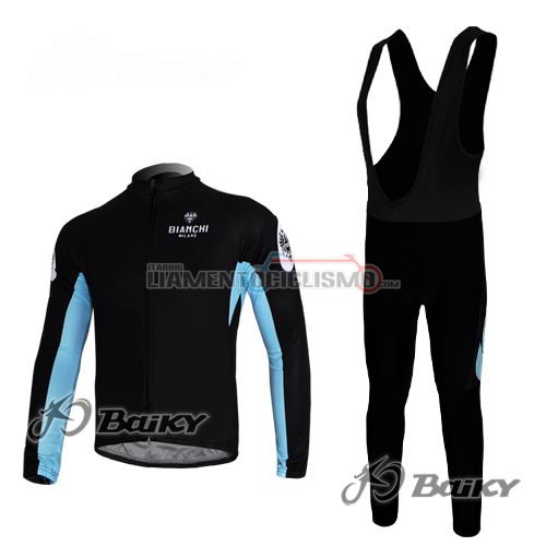 Abbigliamento Ciclismo Bianchi ML 2010 nero e celeste