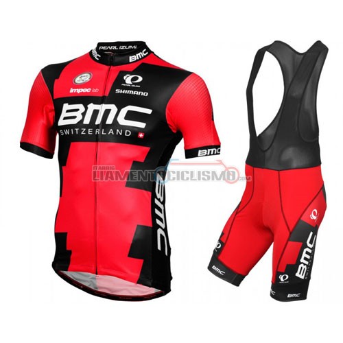 Abbigliamento Ciclismo BMC 2016 nero e rosso