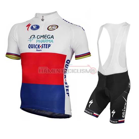 Abbigliamento Ciclismo Quick Step 2014 bianco e blu