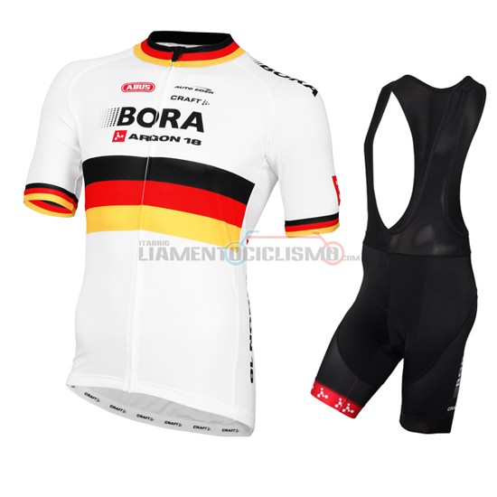 Abbigliamento Ciclismo Bora Argon 2016 bianco e rosso