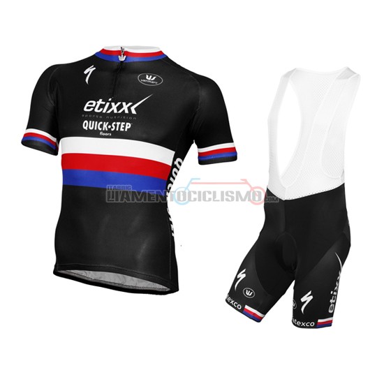 Abbigliamento Ciclismo Quick Step 2016 nero e blu