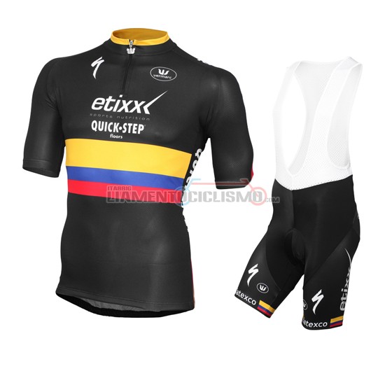 Abbigliamento Ciclismo Quick Step 2016 nero e giallo