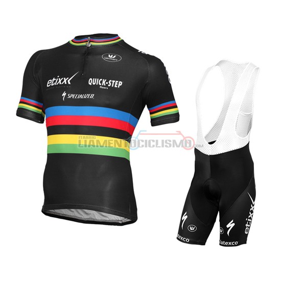 Abbigliamento Ciclismo Quick Step 2016 nero e verde