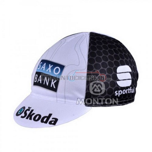 2011 Saxo Bank Cappello Ciclismo nero ebianco