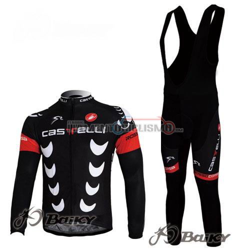 Abbigliamento Ciclismo Castelli ML 2010 nero e bianco