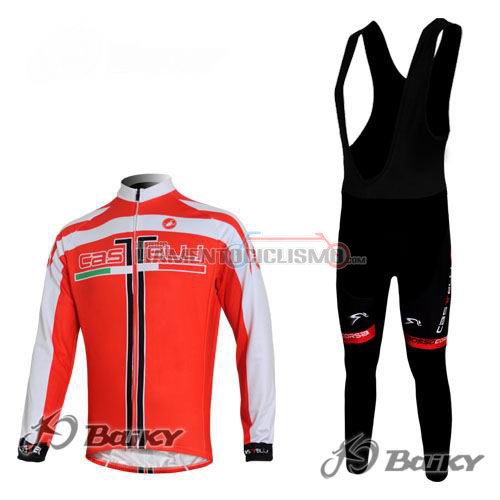 Abbigliamento Ciclismo Castelli ML 2011 arancione e bianco