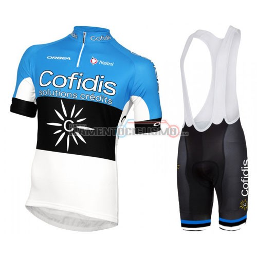 Abbigliamento Ciclismo Cofidis 2016 celeste e nero
