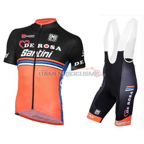 Abbigliamento Ciclismo DE ROSA 2016 nero e arancione