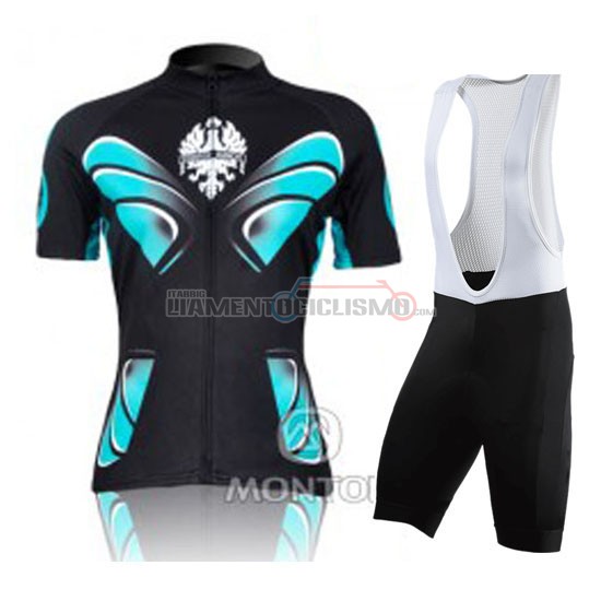 Donne Abbigliamento Ciclismo Bianchi 2011 celeste e nero