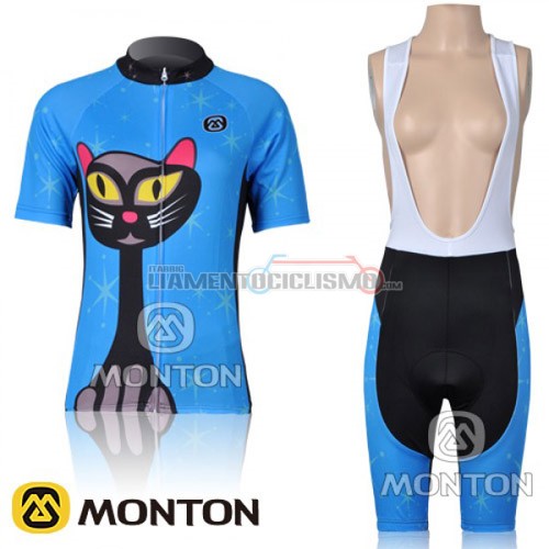 Donne Abbigliamento Ciclismo MONTON 2011 celeste e nero