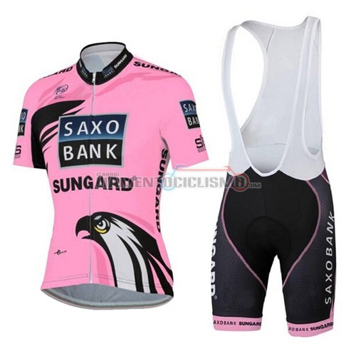 Donne Abbigliamento Ciclismo Saxo 2015 fuxia e nero