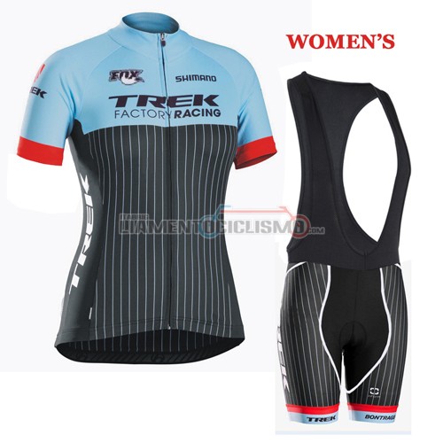 Donne Abbigliamento Ciclismo Trek 2016 celeste e nero