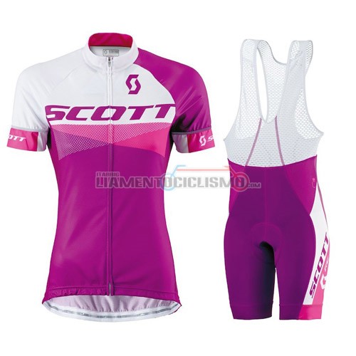 Donne Abbigliamento Ciclismo Scott 2016 rosso e bianco