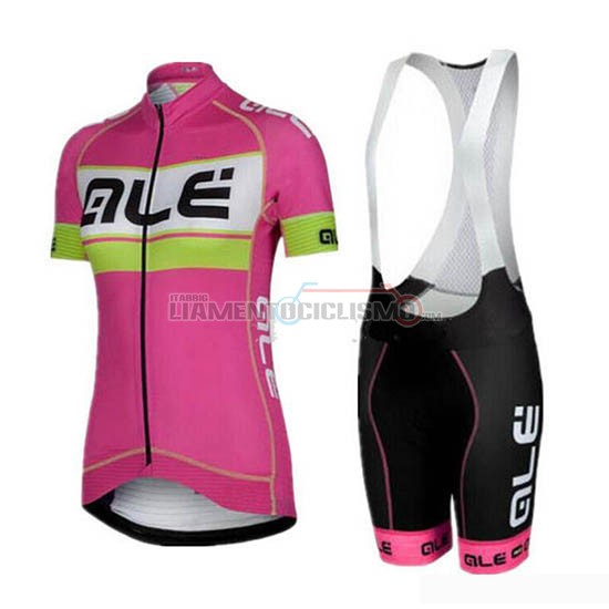 Abbigliamento Ciclismo Donne ALE Manica Corta 2019 Rosa Grigio