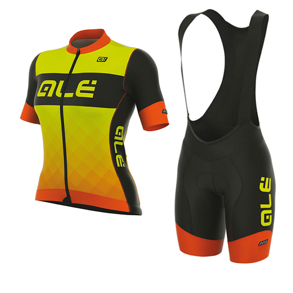 Abbigliamento Ciclismo Donne ALE R-EV1 Master 2017 Giallo e Arancione