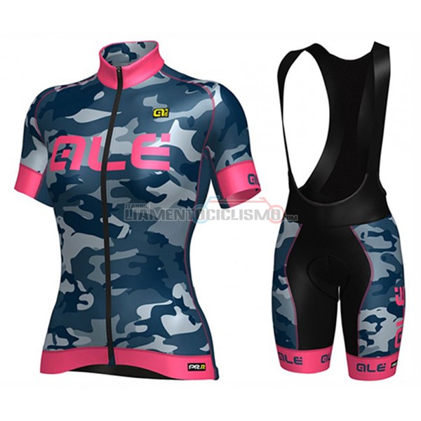 Donne Abbigliamento Ciclismo ALE camuffamento 2017 blu