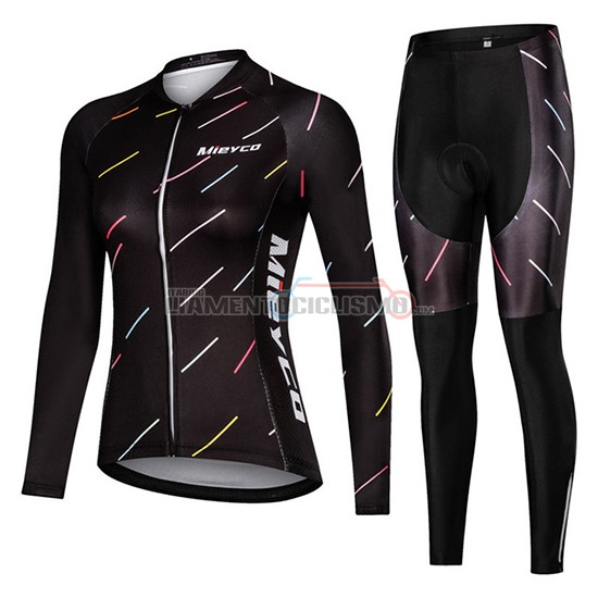 Abbigliamento Ciclismo Donne Mieyco Manica Lunga 2019 Nero