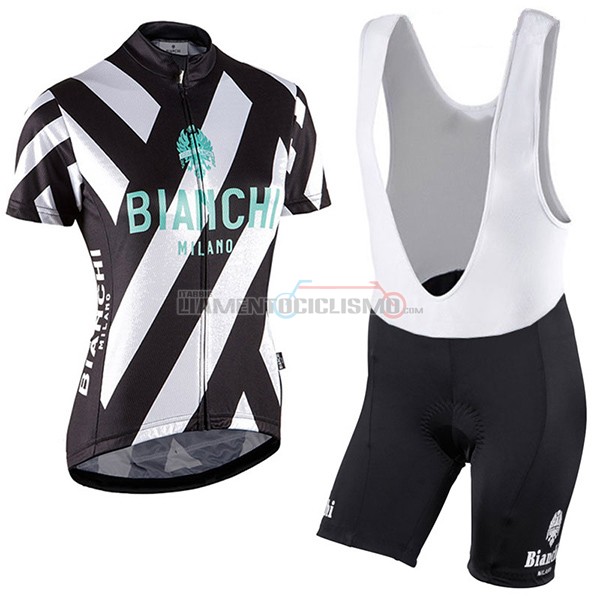 Donne Abbigliamento Ciclismo Bianchi 2017 nero e 2017 bianco