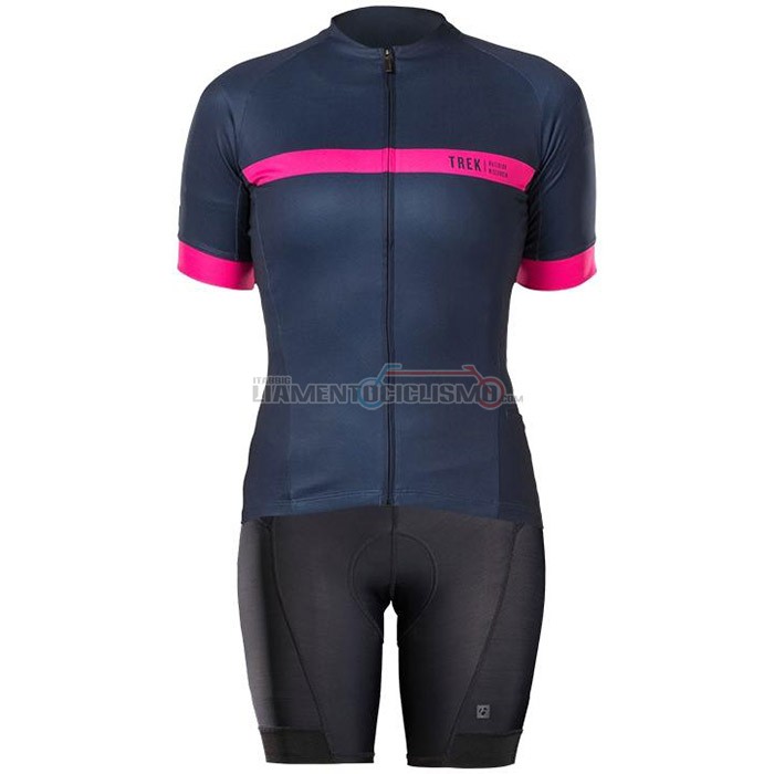 Abbigliamento Ciclismo Donne Bontrage Manica Corta 2020 Fuxia Spento Blu