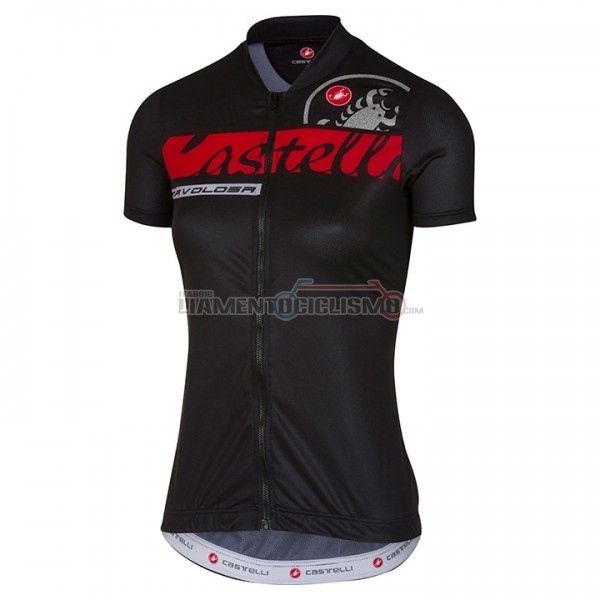 2017 Abbigliamento Ciclismo Donne Castelli Manica Corta Nero
